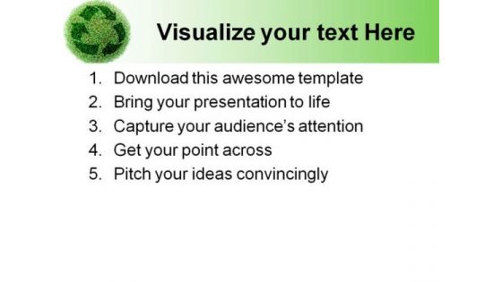 Recycle Environment PowerPoint Template 0910