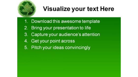 Recycle Environment PowerPoint Template 0910