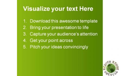 Recycle Environment PowerPoint Template 1110