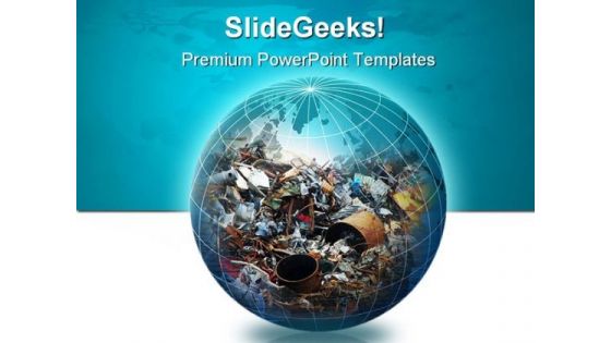 Recycle Globe Earth PowerPoint Template 0910