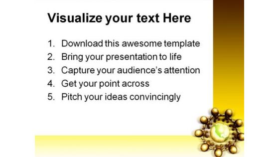 Recycle The World Globe PowerPoint Themes And PowerPoint Slides 0411