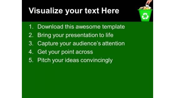 Recycled Garbage Geographical Environment PowerPoint Templates And PowerPoint Themes 0912