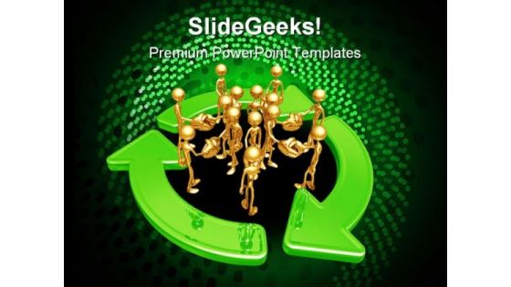 Recycling Cooperation People PowerPoint Templates And PowerPoint Backgrounds 0811