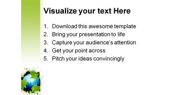 Recycling World Concept Environment PowerPoint Themes And PowerPoint Slides 0411