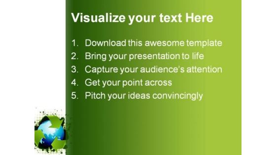 Recycling World Concept Environment PowerPoint Themes And PowerPoint Slides 0411