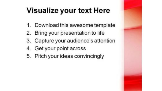 Red Abstract PowerPoint Template 0910