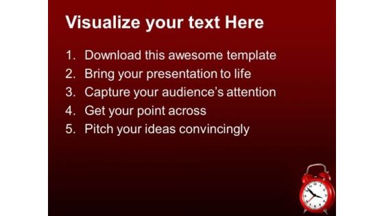 Red Alarm Clock Deadline PowerPoint Templates Ppt Backgrounds For Slides 0113