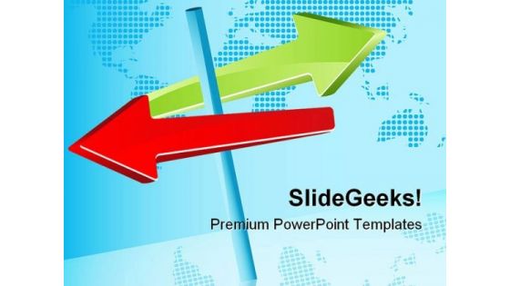 Red And Green Arrow Travel PowerPoint Themes And PowerPoint Slides 0411