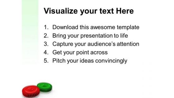 Red And Green Gears Industrial PowerPoint Templates And PowerPoint Themes 0512