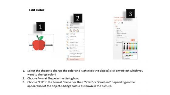 Red Apple With An Arrow For Future Vision PowerPoint Template