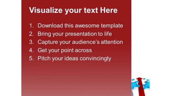 Red Arrow Breaking Wall Solution Concept PowerPoint Templates Ppt Backgrounds For Slides 0213