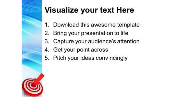Red Arrow Hitting On Target PowerPoint Templates Ppt Backgrounds For Slides 0213