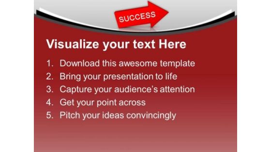 Red Arrow With Success Business Concept PowerPoint Templates Ppt Backgrounds For Slides 0313