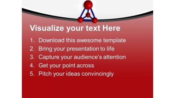Red Atoms Joined To Form Molecules PowerPoint Templates Ppt Backgrounds For Slides 0313