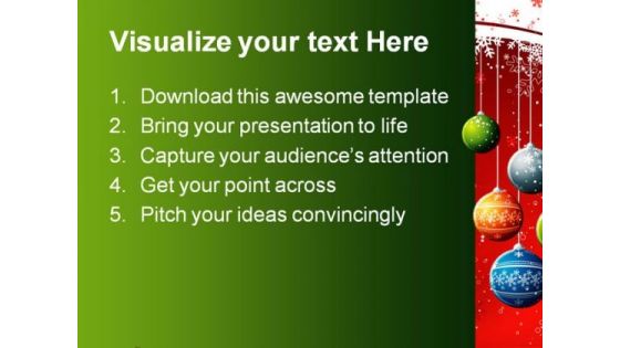 Red Background Christmas PowerPoint Template 0610