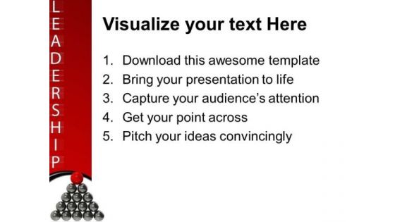 Red Ball Leadership PowerPoint Templates And PowerPoint Themes 0512