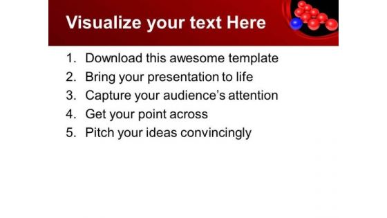 Red Balls Placed Together Forming Arrow PowerPoint Templates Ppt Backgrounds For Slides 0313