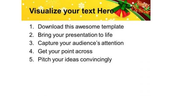 Red Bells On Christmas Background PowerPoint Templates Ppt Backgrounds For Slides 1212