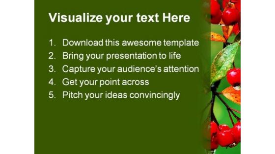 Red Berries Food PowerPoint Backgrounds And Templates 1210