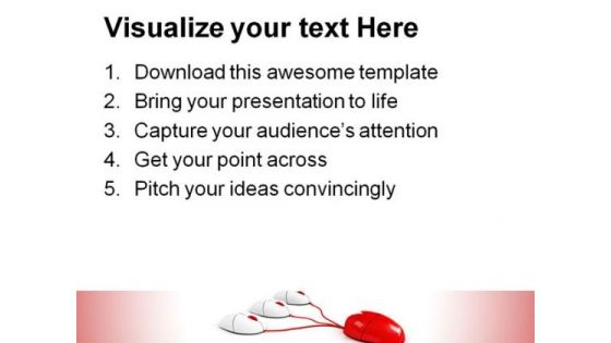 Red Big Boss Mouse Leading Leadership PowerPoint Templates And PowerPoint Backgrounds 0411