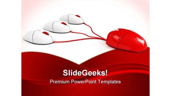 Red Big Boss Mouse Leading Leadership PowerPoint Templates And PowerPoint Backgrounds 0411