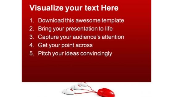 Red Big Boss Mouse Leading Leadership PowerPoint Themes And PowerPoint Slides 0411