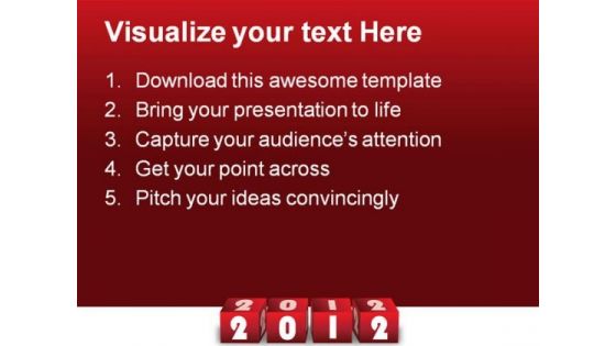Red Blocks 2012 Shapes PowerPoint Templates And PowerPoint Backgrounds 1211