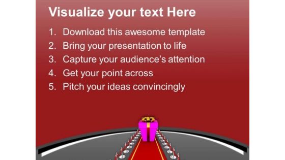 Red Carpet Way To Success PowerPoint Templates Ppt Backgrounds For Slides 0713