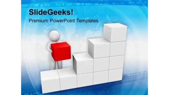 Red Cube With White Cubes PowerPoint Templates Ppt Backgrounds For Slides 0713