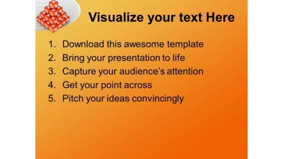 Red Cubes With Percentage Sign PowerPoint Templates Ppt Backgrounds For Slides 0213