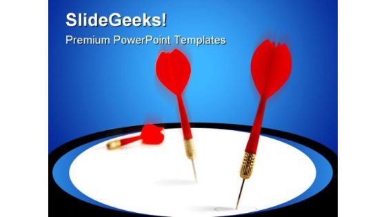 Red Darts Symbol Success PowerPoint Templates And PowerPoint Backgrounds 0811