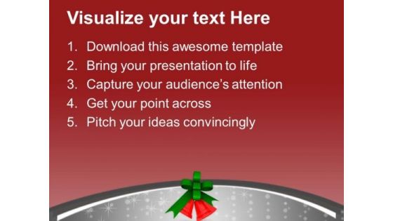 Red Decorative Bells For Christmas PowerPoint Templates Ppt Backgrounds For Slides 0513