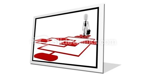 Red Diagram Chart PowerPoint Icon F