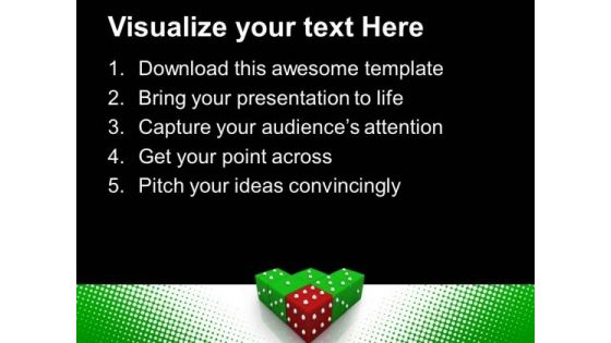 Red Dice Winning Leadership PowerPoint Templates And PowerPoint Themes 0612