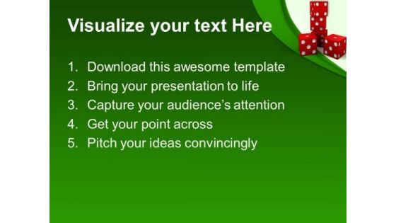 Red Dices Risk Business PowerPoint Templates And PowerPoint Themes 0612