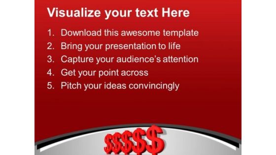 Red Dollar Symbol Business PowerPoint Templates Ppt Backgrounds For Slides 1212