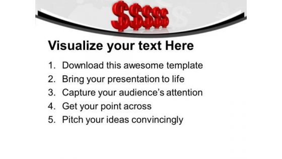 Red Dollar Together Graph Business PowerPoint Templates Ppt Backgrounds For Slides 0113