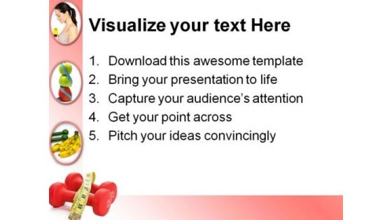 Red Dumbbell Health PowerPoint Themes And PowerPoint Slides 0411