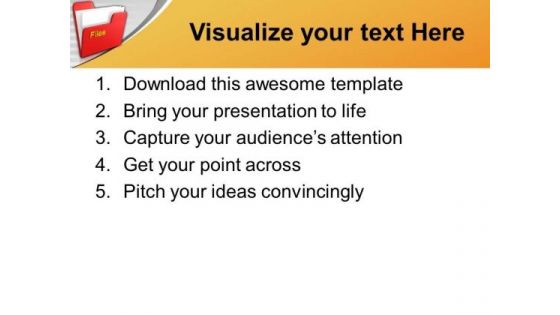 Red Folder With Files Information PowerPoint Templates Ppt Backgrounds For Slides 0213