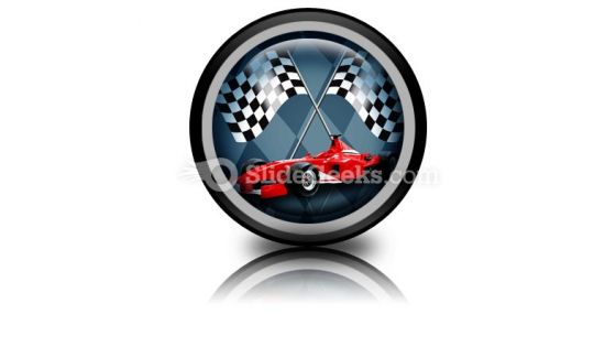 Red Formula Car PowerPoint Icon Cc