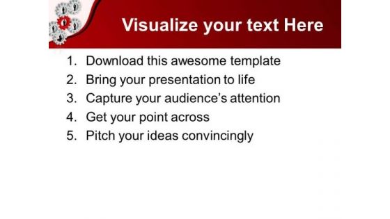 Red Gear Leadership PowerPoint Templates And PowerPoint Themes 0412