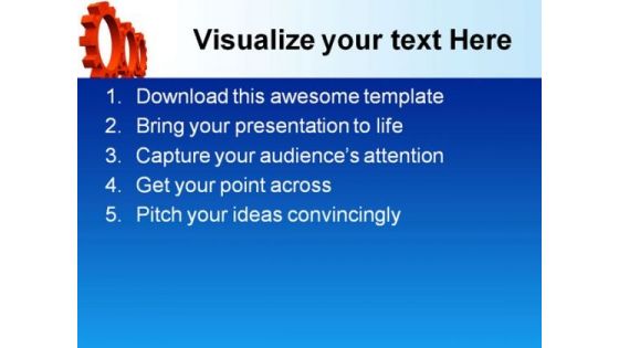 Red Gears Industrial PowerPoint Themes And PowerPoint Slides 0611