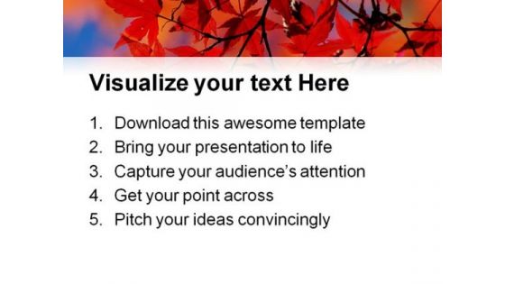 Red Japanese Maple Nature PowerPoint Themes And PowerPoint Slides 0411
