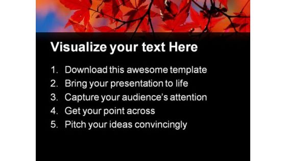Red Japanese Maple Nature PowerPoint Themes And PowerPoint Slides 0411