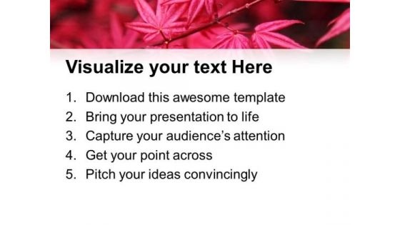 Red Maple Leaf Nature PowerPoint Templates And PowerPoint Themes 0512