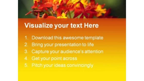 Red Orchid Nature PowerPoint Templates And PowerPoint Backgrounds 0611