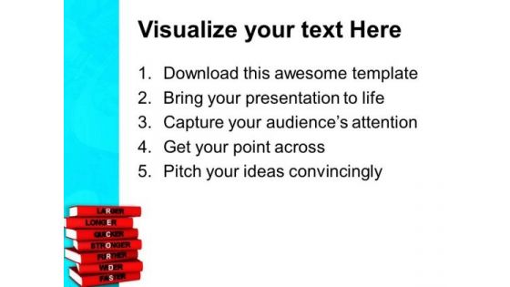 Red Pile Of Educational Books PowerPoint Templates Ppt Backgrounds For Slides 0713