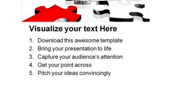 Red Puzzle Piece Business PowerPoint Themes And PowerPoint Slides 0811