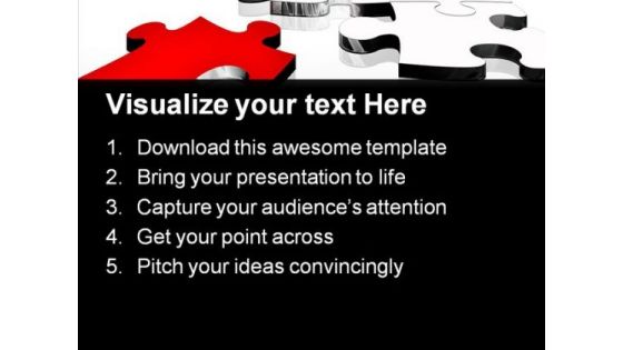 Red Puzzle Piece Business PowerPoint Themes And PowerPoint Slides 0811