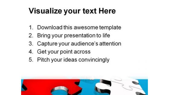Red Puzzle Solution Business PowerPoint Themes And PowerPoint Slides 0711